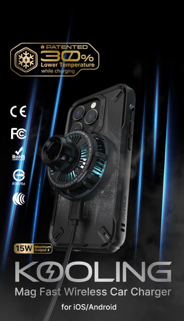 JTLEGEND Kooling Mag Fast Wireless Car Charger