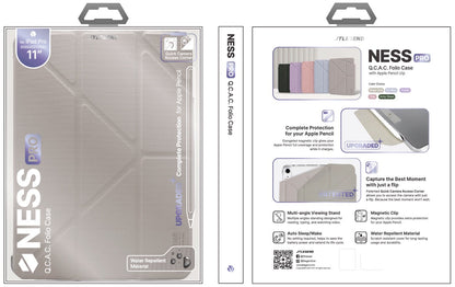 Power Support JTLEGEND Ness Pro QCAC Folio Case with Pencil Clip | Pencil Holder&Clip for iPad Air 11" (2024/2025)/iPad Air 10.9" (2022/2020)/iPad Air 13" (2024/2025)/iPad Pro 11" (2024)/iPad Pro 13" (2024)