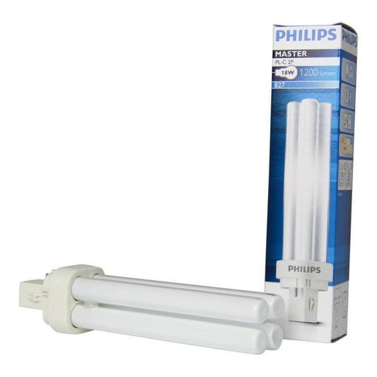Philips Master PL-C 2P 18W/827 2 Pin Lamps Used With Electro Magnetic Gear, Warm White