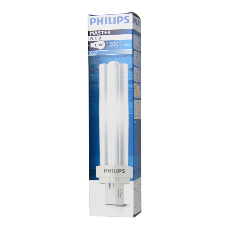Master Pl Philips Master PL-C 2P 18W/827 2 Pin Lamps Used With Electro Magnetic ...