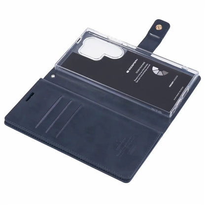 Mercury Goospery Mansoor Diary Practical Wallet Case for Samsung Galaxy S24 Series (2024) - Black