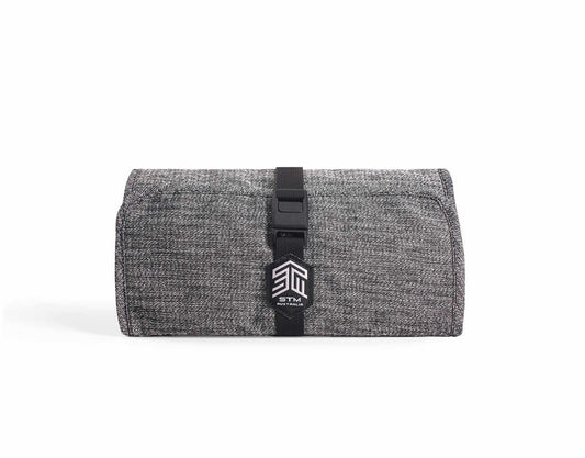 STM Accessory Dapper Wrapper ingeniously corrals your cables, adapters, and others, Granite Black