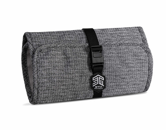 STM Accessory Dapper Wrapper ingeniously corrals your cables, adapters, and others, Granite Black