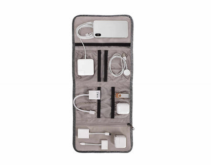 STM Accessory Dapper Wrapper ingeniously corrals your cables, adapters, and others, Granite Black