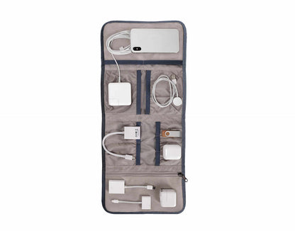 STM Accessory Dapper Wrapper ingeniously corrals your cables, adapters, and others, Slate Blue