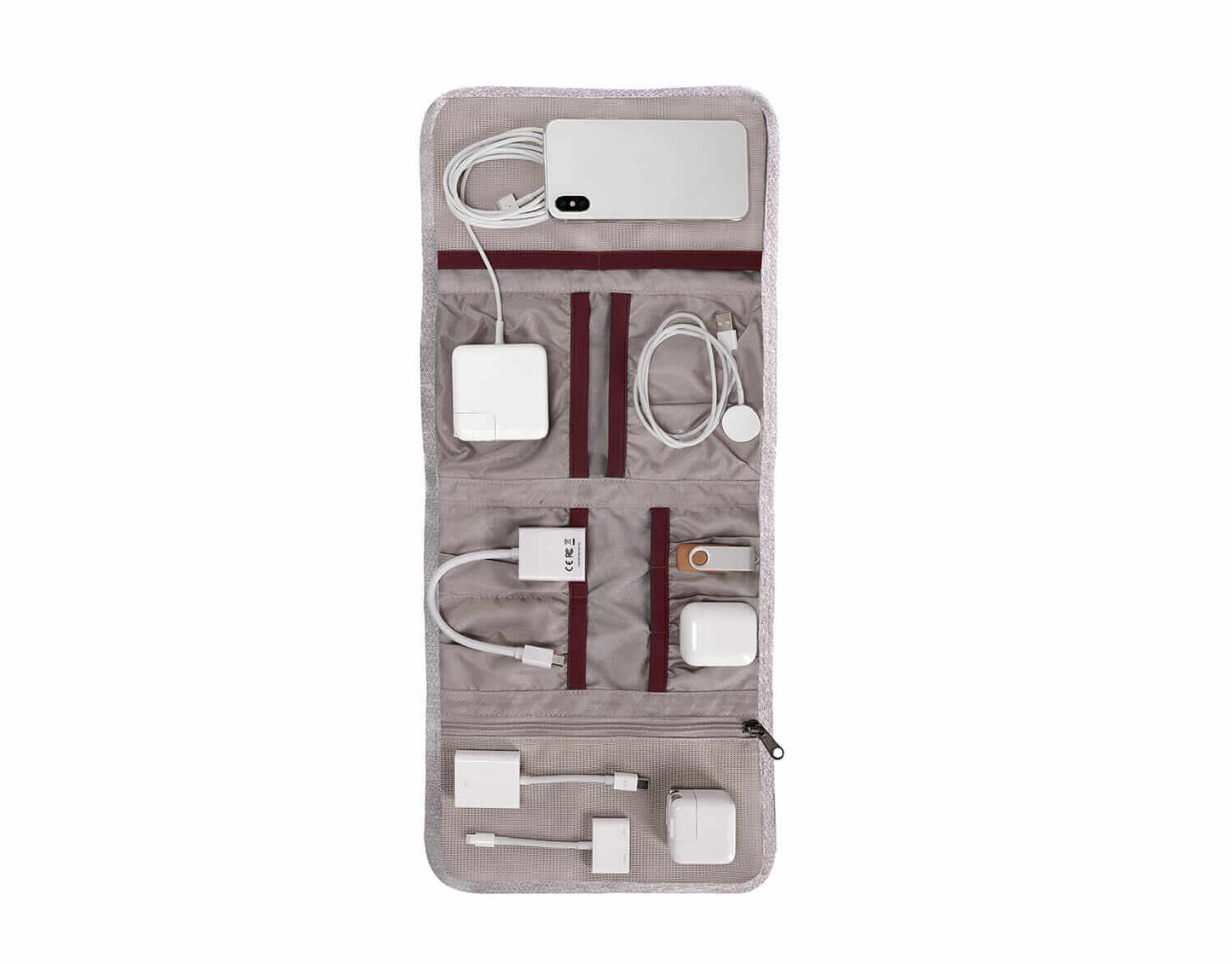 STM Accessory Dapper Wrapper ingeniously corrals your cables, adapters, and others, Windsor Wine