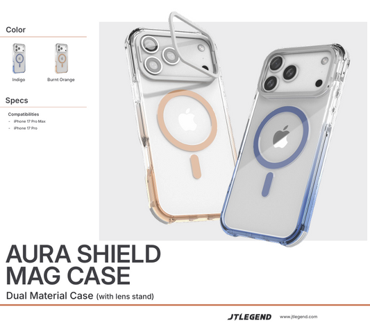 JTLEGEND Aura Shield Mag Case with MagSafe & Lens Stand for Apple iPhone 17 Series (2025)