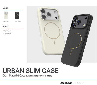 JTLEGEND Urban Slim Case with MagSafe for Apple iPhone 17 Series (2025) (with Camera Control Button)