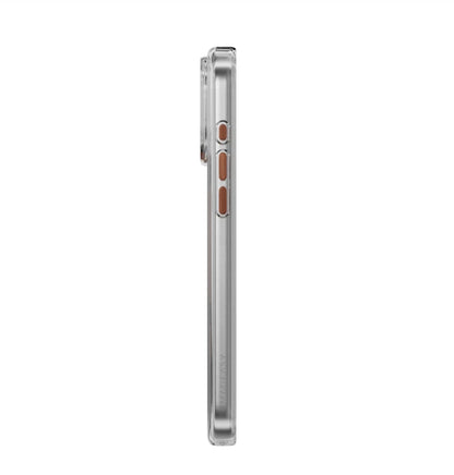 MAGEASY Bright M Protective Case with MagSafe for iPhone 17 Series (2025) - Clear/Coral Ring