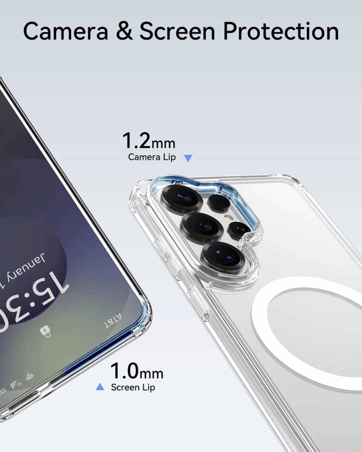 RAPTIC Air Clear Magnetic Case for Samsung Galaxy S26 Series (2026) - Clear