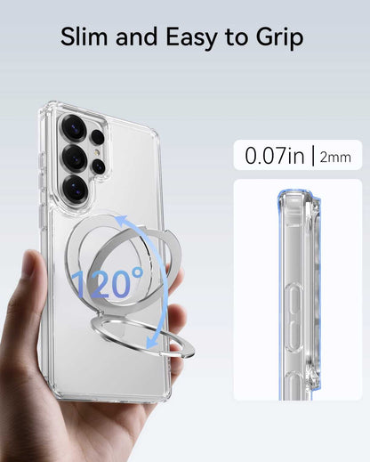 RAPTIC Air Stand Magnetic Case for Samsung Galaxy S26 Series (2026) - Clear