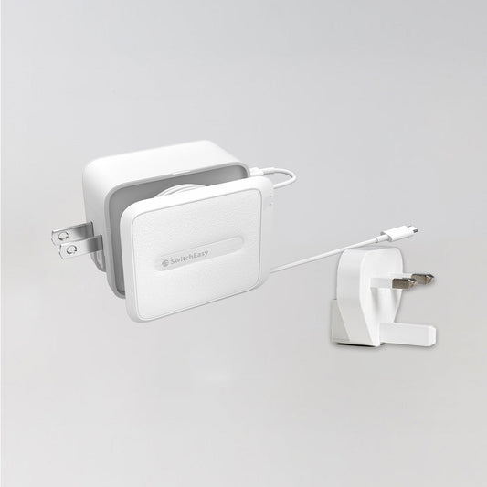 SwitchEasy PowerBuddy PD&QC Wall Charger with USB-A & USB-C (30W), White (UK Plug)
