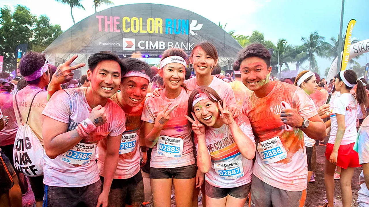 The Color Run Shine CIMB Bank Short Sleeve T-Shirt (Large), White (Used)