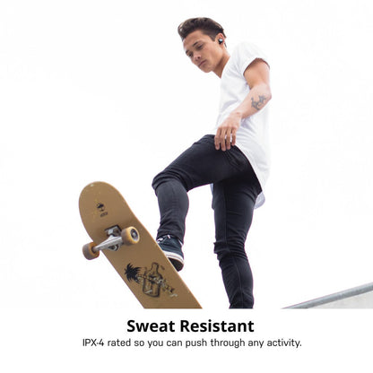 ZAGG iFrogz Airtime Truly Wireless Earbuds Sweat Resistant, Simple Pairing, 15HR Battery Life, White