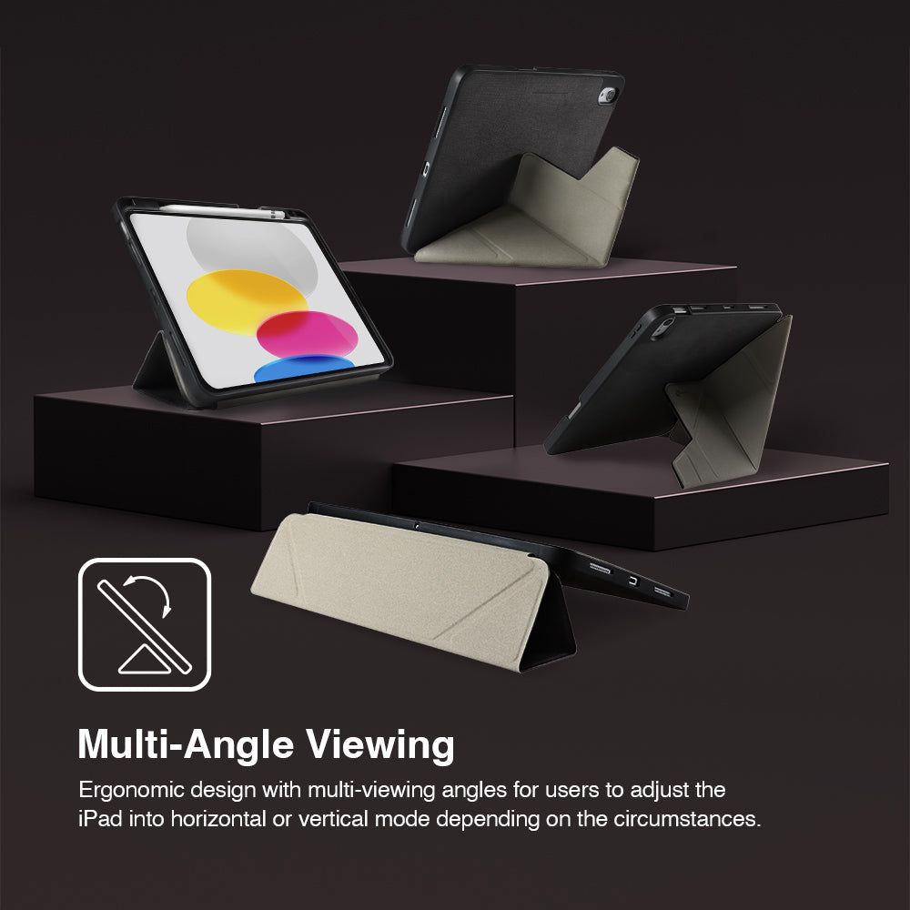 JTLEGEND AMOS QCAC Folio Case with Pencil Holder and Clip for iPad 10th Gen 10.9" (2022)