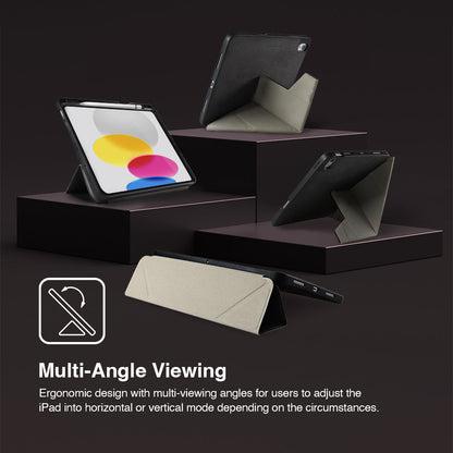 JTLEGEND AMOS QCAC Folio Case with Pencil Holder and Clip for iPad 10th Gen 10.9" (2022)