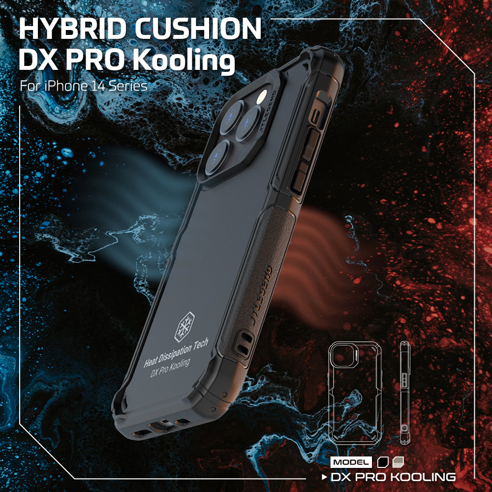 Power Support JTLEGEND Hybrid Cushion DX Pro Kooling Case for iPhone 14 Series (2022), Performance Cooling Case for Gaming