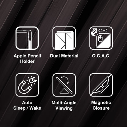 Power Support JTLEGEND AMOS QCAC Folio Case with Pencil Holder and Clip for iPad 10th Gen 10.9" (2022)