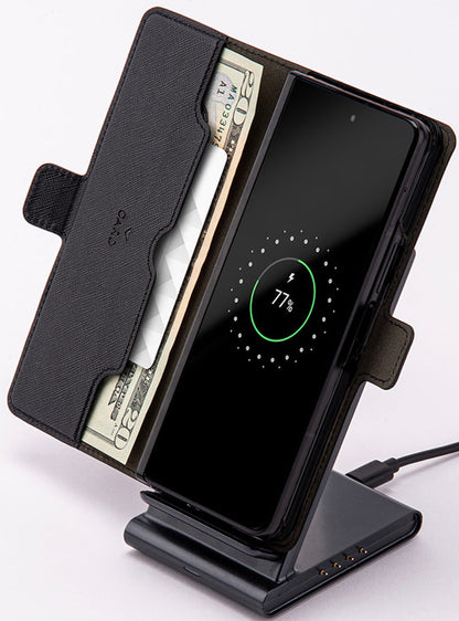 Mercury Goospery Premium Wallet Case for Samsung Galaxy Z Fold6 (2024)/ Z Fold7 (2025) - Black