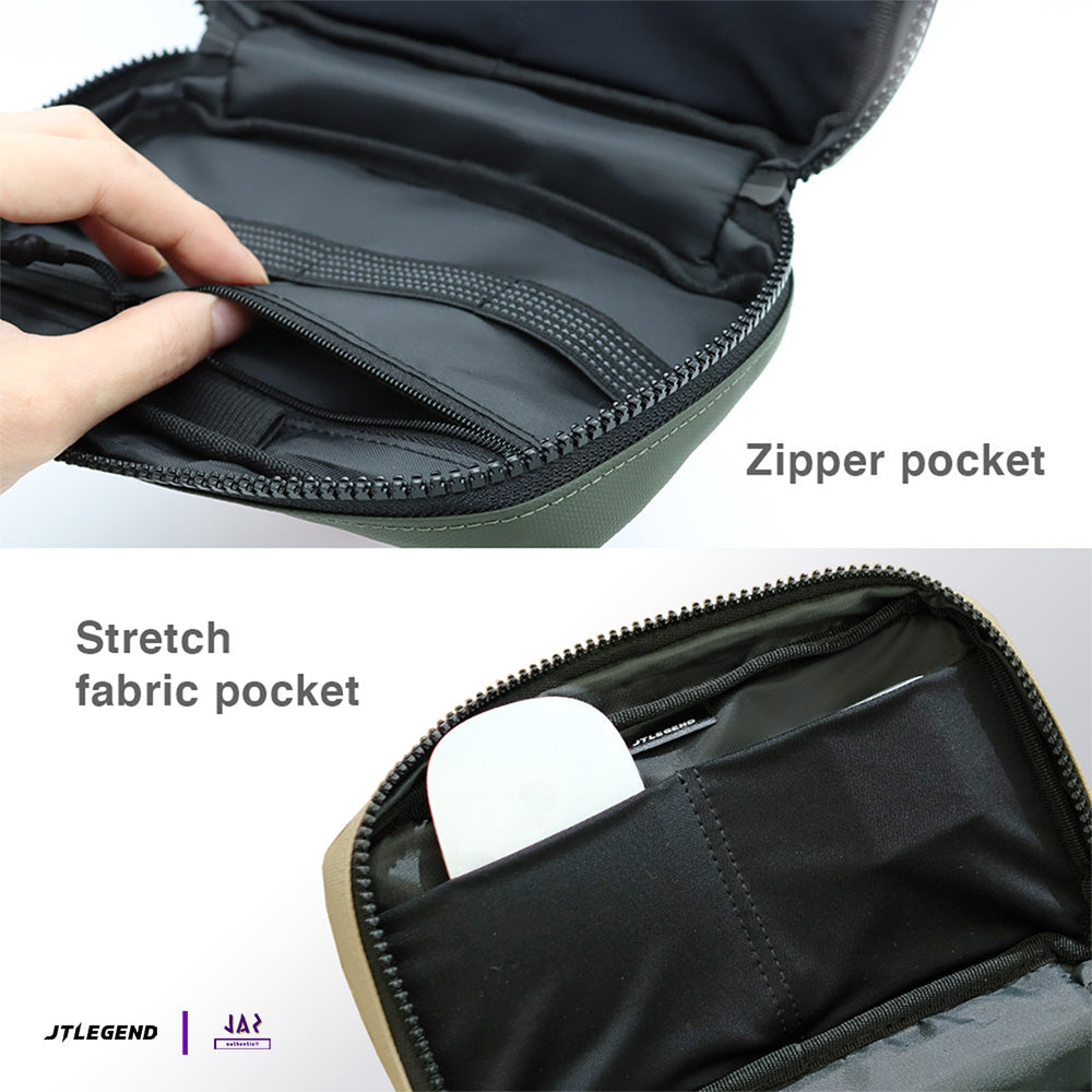 Power Support JTLEGEND NESS Stow Organizer Bag, Ultra Black, Lightweight 120G Water-Repellent Functional Organizer Bag