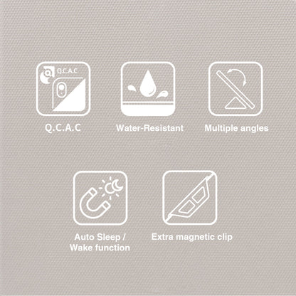 JTLEGEND Ness QCAC Folio Case with Pencil Clip for iPad A16 Chip 11" (2025)/iPad 10th Generation 10.9" (2022) - Army Green