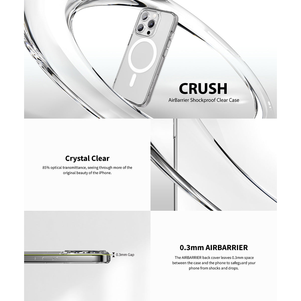 SwitchEasy Crush M PC+TPU Protective Case with MagSafe for iPhone 15 Series (2023)