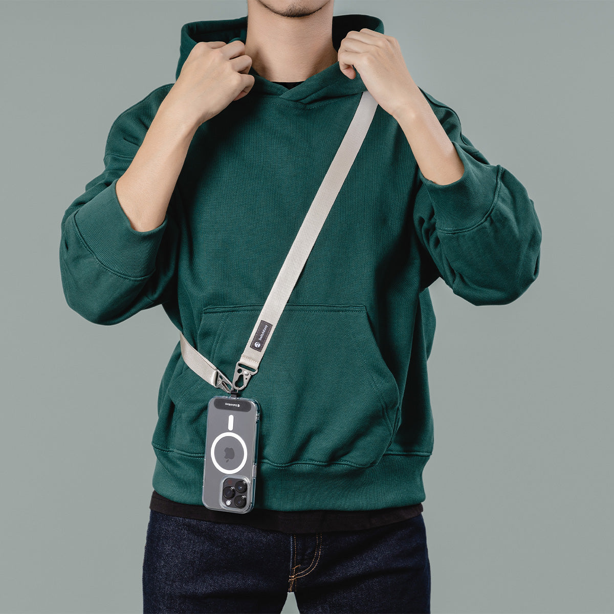 SwitchEasy EasyStrap with EasyStrap Card 25mm Zinc Alloy & Nylon Mobile Phone Lanyard Strap (Case not Included)