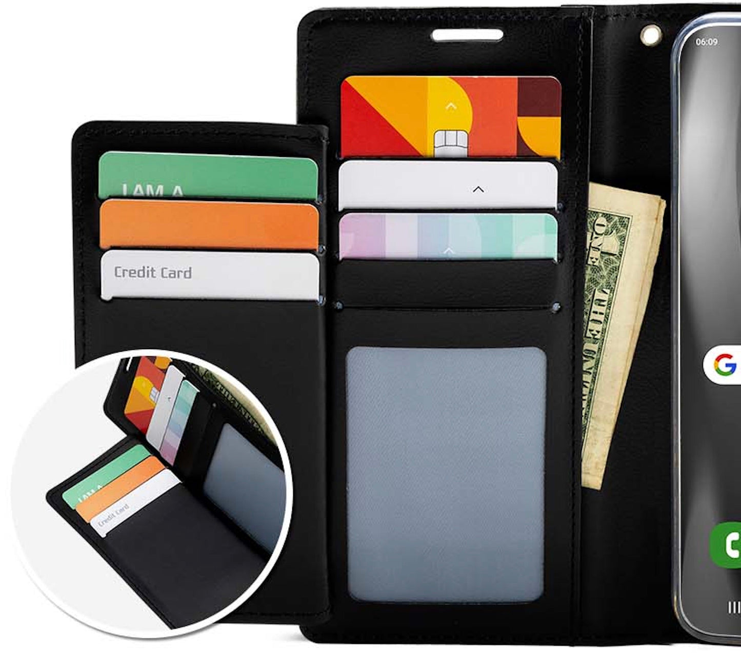 Mercury Goospery Rich Diary Practical Wallet Case for Samsung Galaxy S25 Edge (2025) - Black