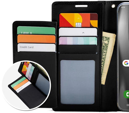 Mercury Goospery Rich Diary Practical Wallet Case for Samsung Galaxy S25 Edge (2025) - Black