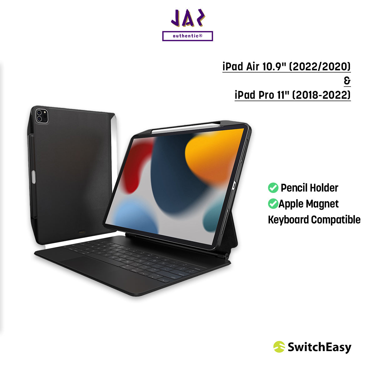 SwitchEasy CoverBuddy Case for iPad Air 10.9" (2022/2020) & iPad Pro 11" (2018-2022)