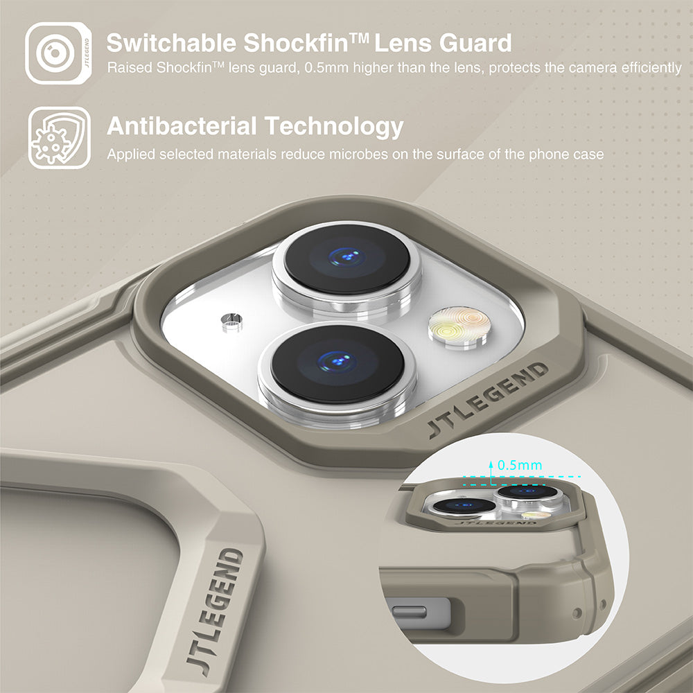 JTLEGEND Hybrid Cushion DX Pro Case for iPhone 14 Pro Max / 14 Pro (2022), Customizable Camera Protection Ring