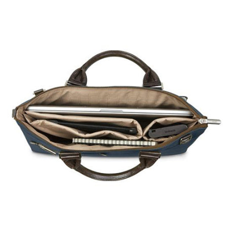 Moshi Urbana Laptop Briefcase fit up to a 16" laptop plus an iPad with room to spare, Bahama Blue