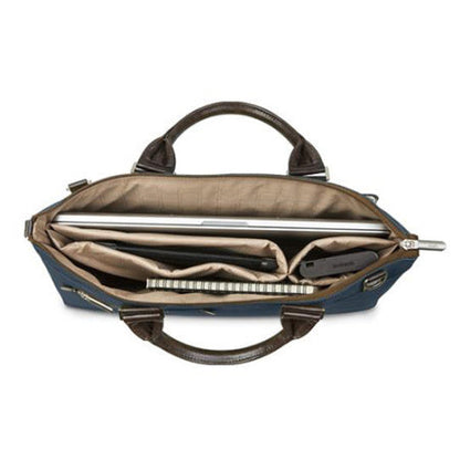 Moshi Urbana Laptop Briefcase fit up to a 16" laptop plus an iPad with room to spare, Bahama Blue