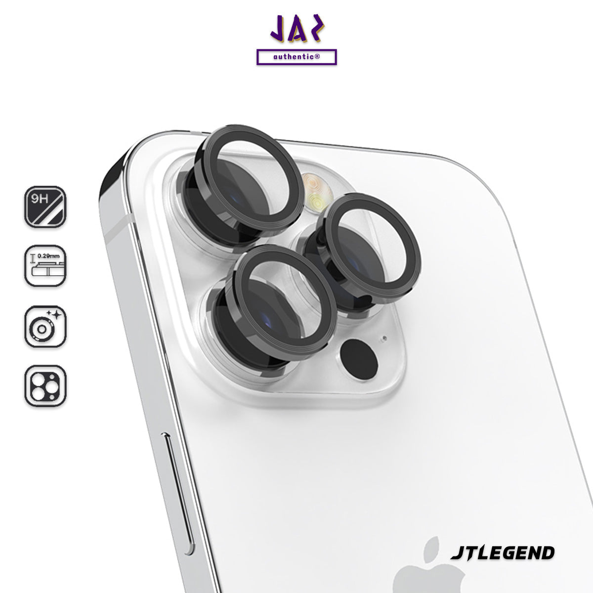 Power Support JTLEGEND Titanguard Glass Camera Lens Protector for iPhone 15 Series (2023)
