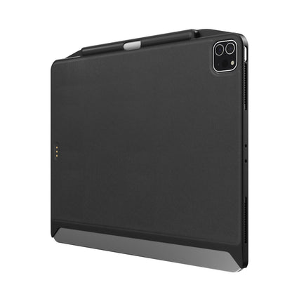 SwitchEasy CoverBuddy Magnetic Case for iPad Pro 12.9" (2022/2021), Leather Black