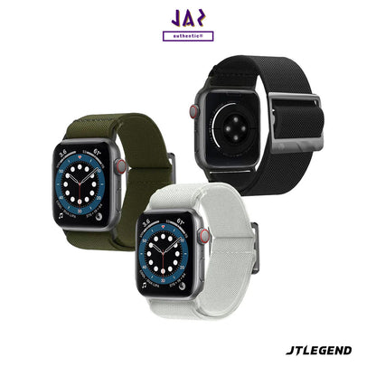 Power Support JTLEGEND Flex Elastic Stress Reduction Watch Strap for Apple Watch, Washable Durable Lightweight Easy To Wear Band