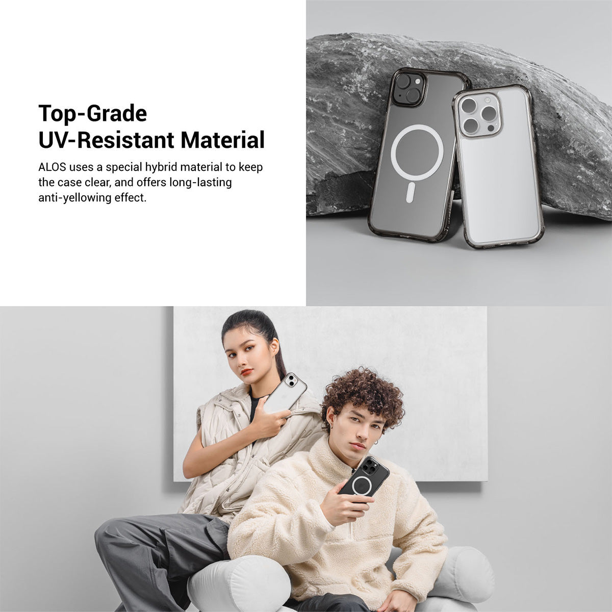MAGEASY Alos M PC+TPU Protective Case with MagSafe for iPhone 15 Series (2023)