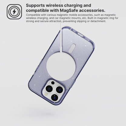 JTLEGEND Glitter Mag Hybrid Cushion Case with MagSafe for iPhone 15 Series (2023)