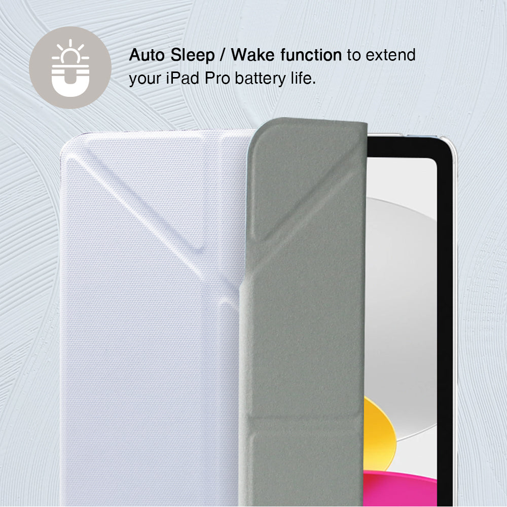 JTLEGEND Ness QCAC Folio Case with Pencil Clip for iPad A16 Chip 11" (2025)/iPad 10th Generation 10.9" (2022) - Army Green