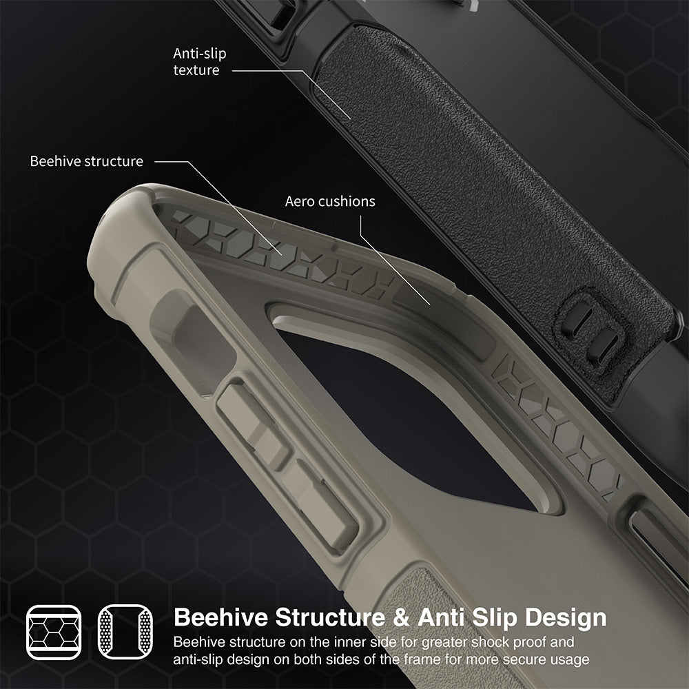 Power Support JTLEGEND Hybrid Cushion DX Pro Case for iPhone 14 Pro Max / 14 Pro (2022), Customizable Camera Protection Ring