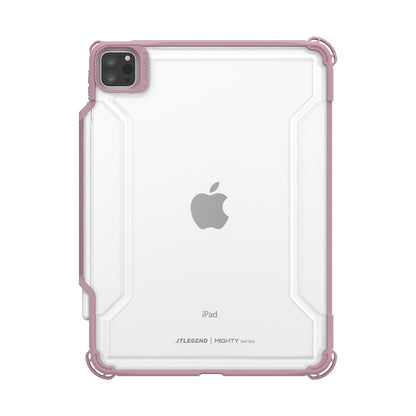 JTLEGEND Mighty Shockproof Case with Apple Pencil Holder for iPad Air 10.9" (2022/2020) & iPad Pro 11" (2018-2022), Misty Rose