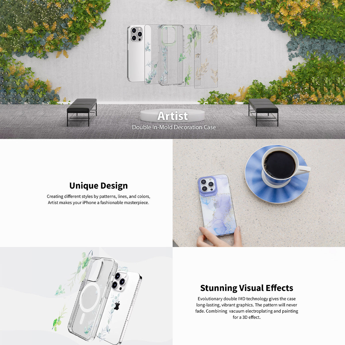 SwitchEasy Artist M PC+TPU Protective Case with MagSafe for iPhone 15 Series (2023)
