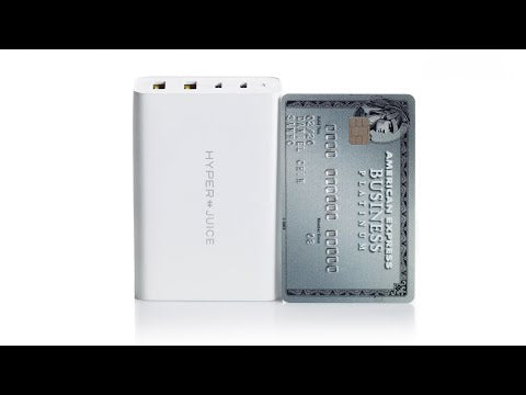 Hyper Juice 100W GaN USB-C Wall Charger, 4-Port (2 X USB-C + 2 X USB-A) Quick Charge 3.0 PD USB C