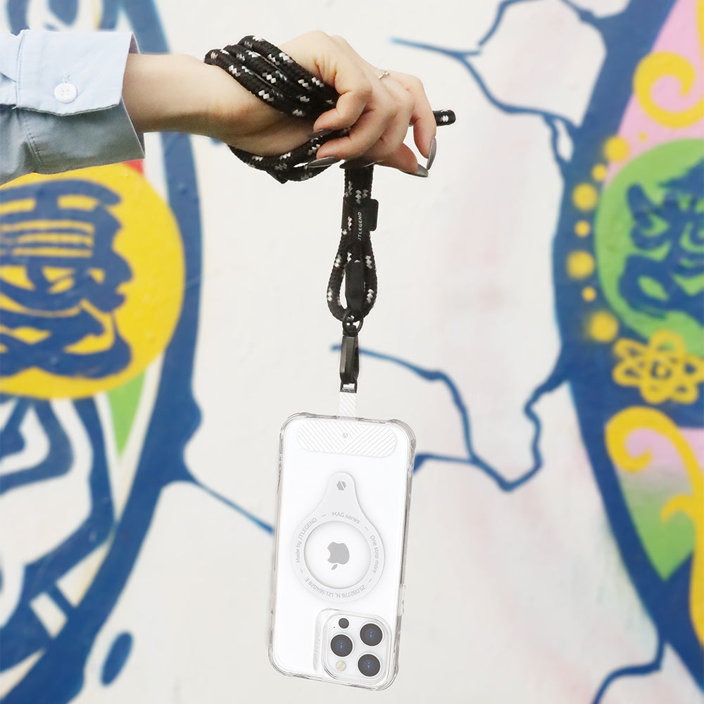 Power Support JTLEGEND 8mm Phone Rope Outdoor Series Length 75cm~140cm With Clear Tap, Mobile Phone Lanyard Crossbody Anti-Lost Rope