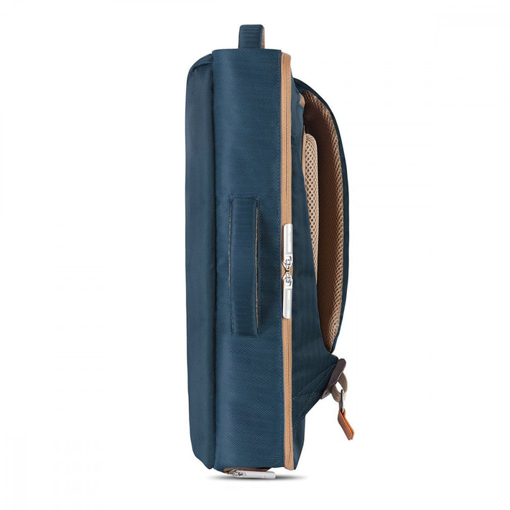 Moshi Venturo Slim Ergonomic Crossbody Laptop Backpack with Cushioned Compartments (16" Bahama Blue)