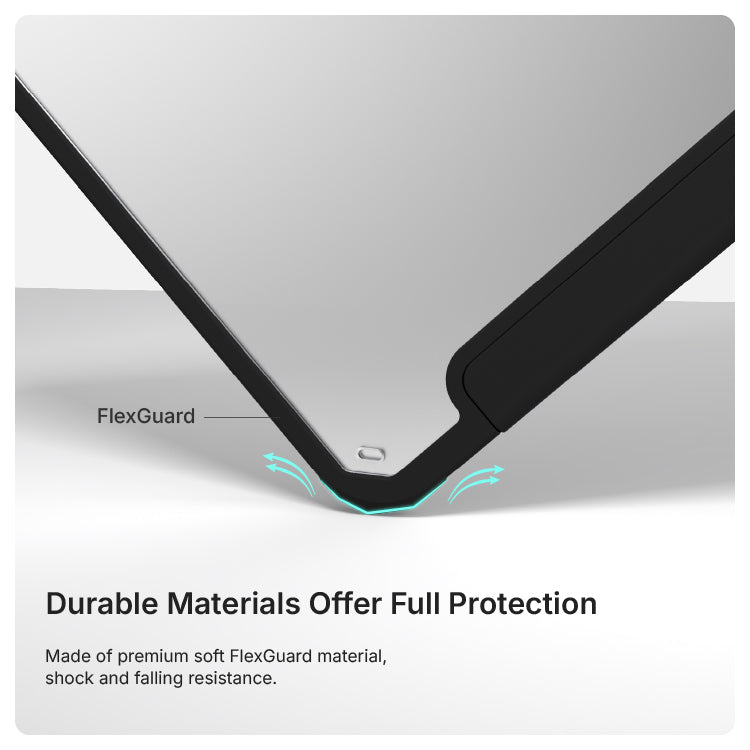 JTLEGEND Youth Q.C.A.C. Clear Magnetic Stand Case with Pencil Slot for iPad Air 13" (2024/2025)/iPad Pro 12.9" (2020-2022) - Jet Black