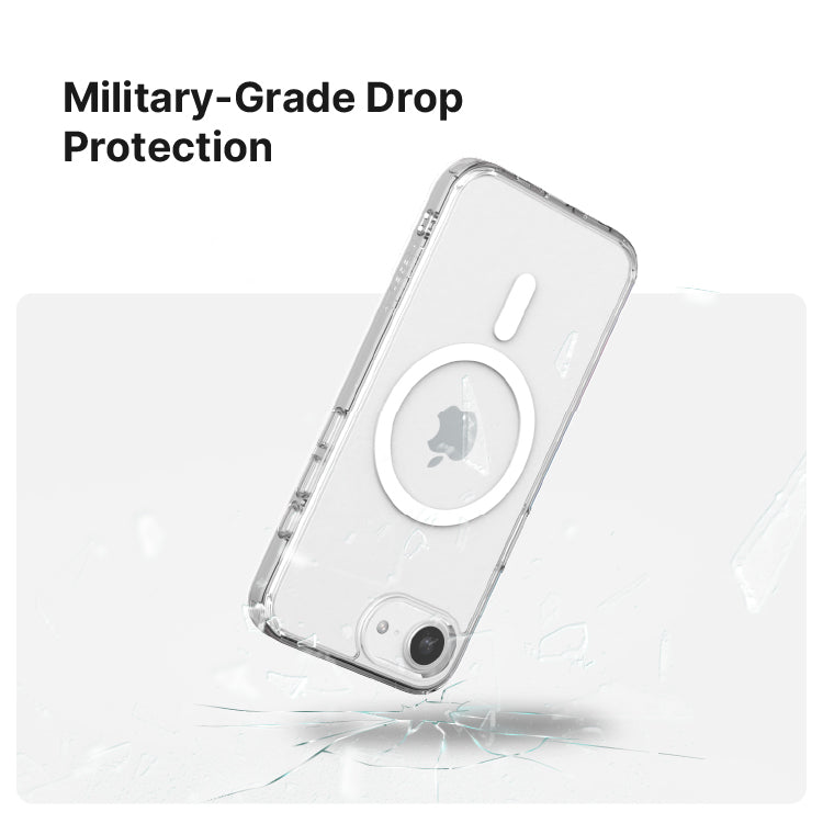 Power Support JTLEGEND Hybrid Cushion Mag Case with MagSafe for Apple iPhone 16e (2025) - Crystal