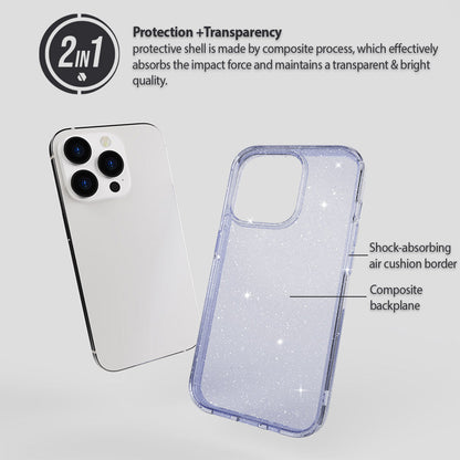 JTLEGEND Glitter Hybrid Cushion Case for iPhone 15 Series (2023)