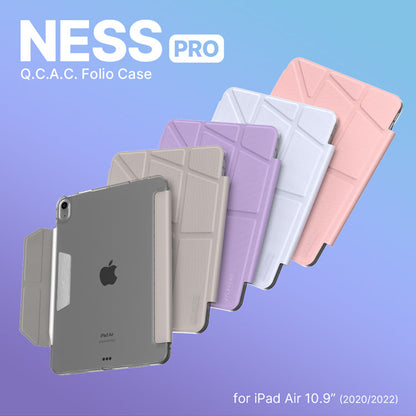 Power Support JTLEGEND Ness Pro QCAC Folio Case with Pencil Clip | Pencil Holder&Clip for iPad Air 11" (2024/2025)/iPad Air 10.9" (2022/2020)/iPad Air 13" (2024/2025)/iPad Pro 11" (2024)/iPad Pro 13" (2024)