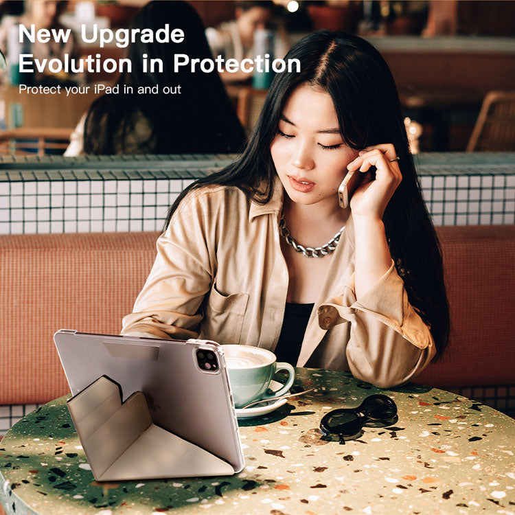 JTLEGEND Ness Pro QCAC Folio Case with Pencil Clip | Pencil Holder&Clip for iPad Air 11" (2024/2025)/iPad Air 10.9" (2022/2020)/iPad Air 13" (2024/2025)/iPad Pro 11" (2024)/iPad Pro 13" (2024)